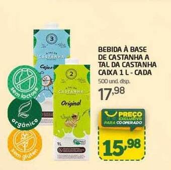 Cooper Bebida à base de castanha a tal da castanha oferta