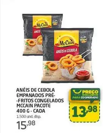 Cooper Anéis de cebola empanados pré-fritos congelados mccain oferta
