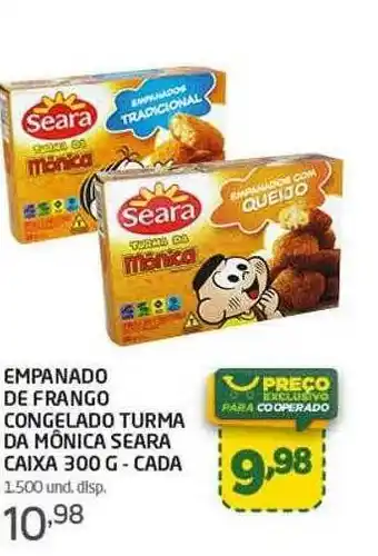 Cooper Empanado de frango congelado turma da mônica seara oferta