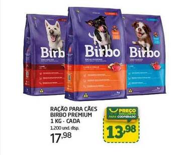 Cooper Ração para cães birbo premium oferta