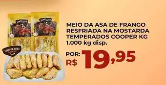 Cooper Meio da asa de frango resfriada na mostarda temperados cooper oferta