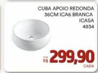 Cuba apoio redonda 36cm ica6 branca icasa
