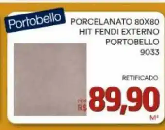 Porcelanatonato 80x80 hit fendi externo portobello