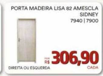 Porta madeira lisa 82 amescla sidney