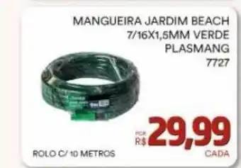 Mangueira jardim beach 7-16x1.5mm verde plasmang
