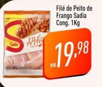 Supermercados Pague Menos File de Peito de Frango Sadia Congelado 1kg oferta