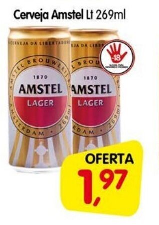 Cercadão Cerveja Amstel lata 269ml oferta