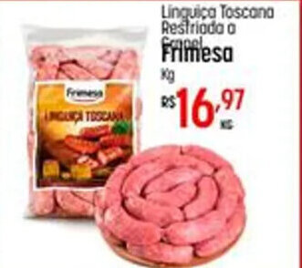 Muffato Linguica Toscana Resfriada a granel Frimesa 1kg oferta