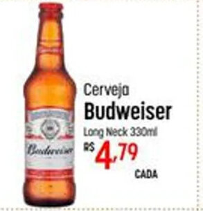 Muffato Cerveja Budweiser Long Neck 330ml oferta