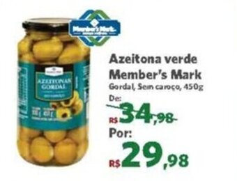 Sam's Club Azeitona verde Member's Mark 450g oferta