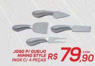 GBarbosa Jogo p- queijo mimmo style inox c-4 peças oferta