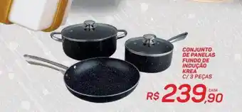 GBarbosa Conjunto de panelas fundo de indução krea c- 3 oferta