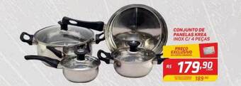 GBarbosa Conjunto de panelas krea inox c- 4 peças oferta