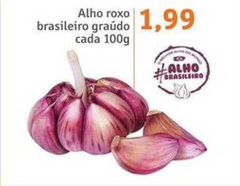 Alho roxo brasileiro graúdo cada