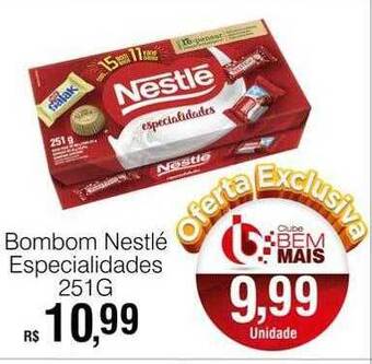 Supermercado Bem Barato Bombom nestlé especialidades oferta