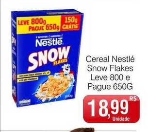 Cereal nestlé snow flakes
