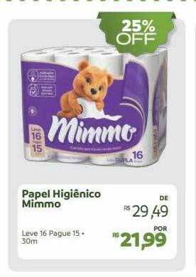 Hiperideal Supermercados Papel higiênico mimmo oferta