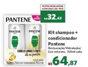 Sam's Club Kit Shampoo + Condicionador Pantene oferta