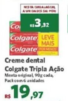 Sam's Club Creme Dental Colgate Tripla Acao 90g oferta