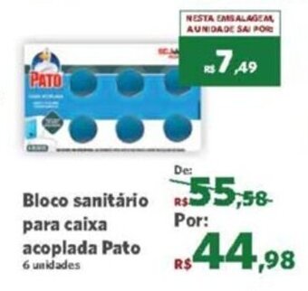 Sam's Club Bloco Sanitario para caixa Acoplada Pato 6 unidades oferta
