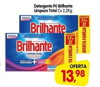 Cercadão Detergente Po Brilhante Limpeza Total cx2 2kg oferta