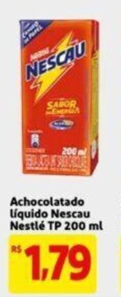 Extra Supermercado Achocolatado liquido Nescau Nestle TP 200ml oferta