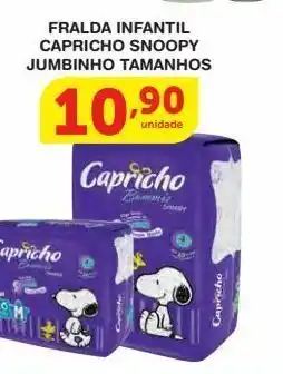 Fralda infantil capricho snoopy jumbinho tamanhos