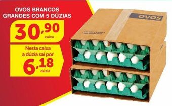 Roldão Ovos brancos grandes com 5 dúzias oferta