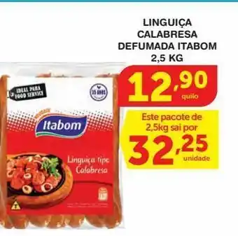 Roldão Linguiça calabresa defumada itabom 2,5 kg oferta