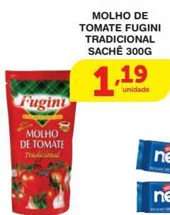 Roldão Molho de tomate fugini tradicional sachê 300g oferta