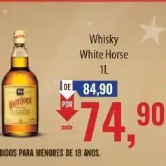 Supermercados BH Whisky white horse oferta