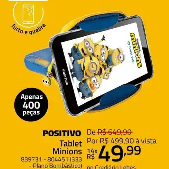 Lojas Lebes Tablet minions oferta