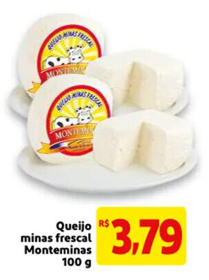 Mercado Extra Queijo minas frescal Monteminas 100g oferta