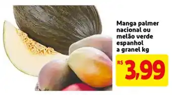 Mercado Extra Manga Palmer Nacional ou medio verde espanhol a granel 1kg oferta