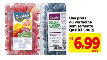Mercado Extra Uva Preta ou Vermelha sem semente Qualita 500g oferta