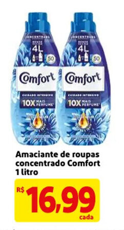 Mercado Extra Amaciante de roupas concentrado Comfort 1L oferta