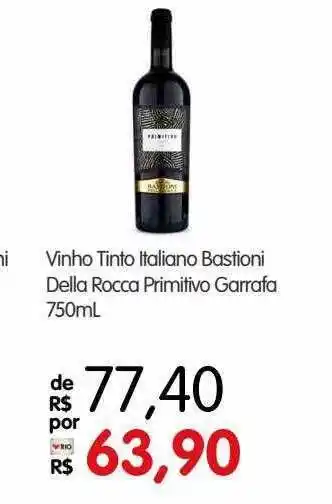 Zona Sul Vinho tinto italiano bastioni della rocca primitivo garrafa oferta