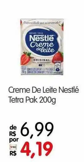 Zona Sul Creme de leite nestlé tetra pak oferta