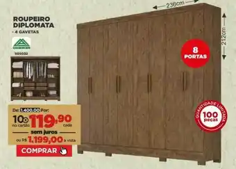 Móveis Simonetti Roupeiro diplomata oferta