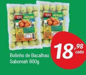Supermercados Intercontinental Bolinho de bacalhau saboreah oferta