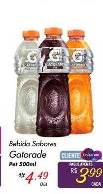 Bebida sabores gatorade
