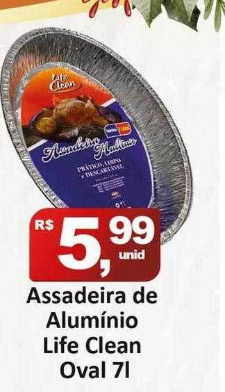 Rede Krill Assadeira de alumínio life clean oval 7l oferta