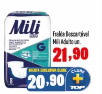 Rede Top Fralda descartável mili adulto oferta