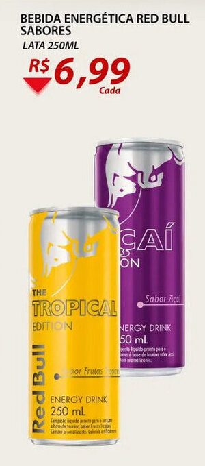 Assaí Atacadista Bebida Energetica Red Bull Sabores 250ml oferta