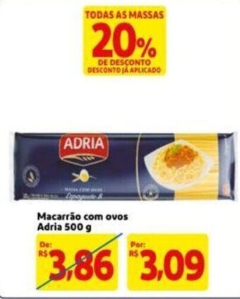 Extra Supermercado Macarrao com ovos Adria 500g oferta