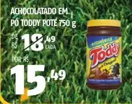 Achocolatado em pó toddy pote 750 g