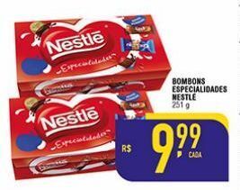 Mercantil Rodrigues Bombons especialidades nestlé 251g oferta