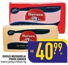 Mercantil Rodrigues Queijo mussarela/prato davaca kg oferta