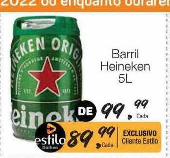 Barril heineken 5l
