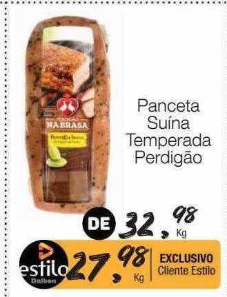Supermercado Dalben Panceta suína temperada perdigão oferta